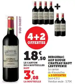Hyper U Bergerac aop rouge chateau haut lestevenie offre