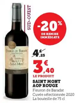 Hyper U Saint mont aop rouge offre