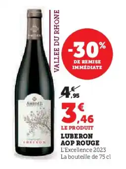 Hyper U Luberon aop rouge offre