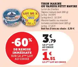 Hyper U Thon marine ou vapeur petit navire offre