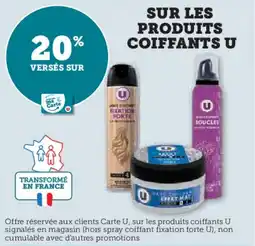 Hyper U Sur les produits coiffants u offre