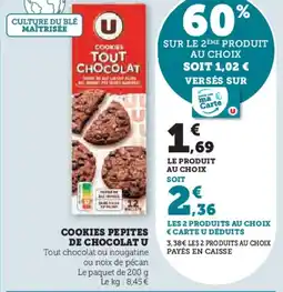 Hyper U Cookies pepites de chocolat u offre