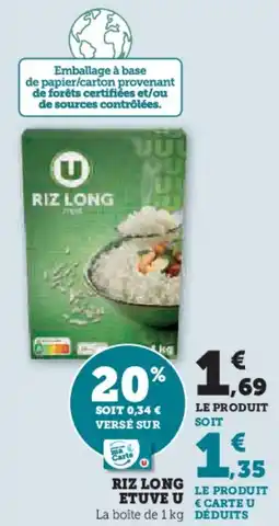 Hyper U Riz long etuve u offre
