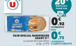 Hyper U Pain special hamburger geant u offre