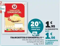 Hyper U Tranchettes d'emmental u offre