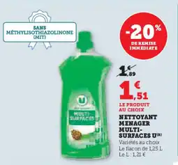 Hyper U Nettoyant menager multi surfaces u offre