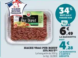 Hyper U Hache vrac pur boeuf offre
