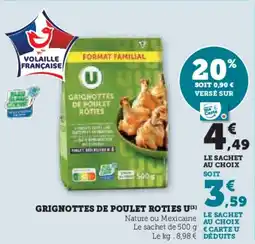 Hyper U Grignottes de poulet roties u offre