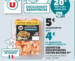 Hyper U Crevettes decortiquees cuites nature u offre