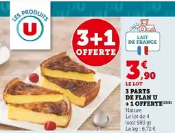 Super U 3 parts de flan u offre