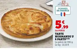 Super U Tarte normande u 6 parts offre