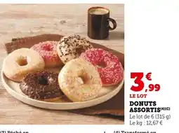 Super U Donuts assortis offre
