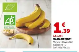 Super U Banane bio offre