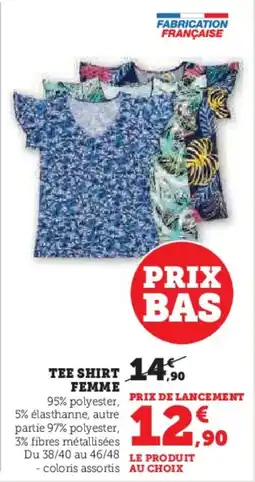 Hyper U Tee shirt femme offre