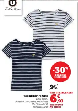 Hyper U Tee shirt femme offre