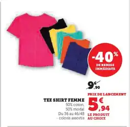 Hyper U Tee shirt femme offre