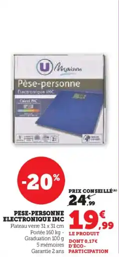 Hyper U Pese-personne electronique imc offre