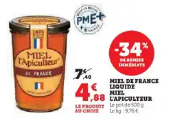 Hyper U Miel de france liquide miel l'apiculteur offre