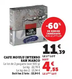 Hyper U Cafe moulu intenso san marco offre