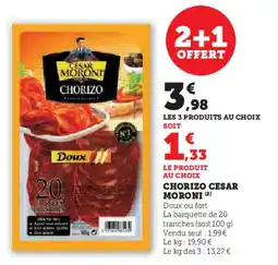 Hyper U Chorizo cesar moroni offre