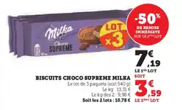 Hyper U Biscuits choco supreme milka offre