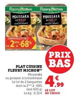 Hyper U Plat cuisine fleury michon offre