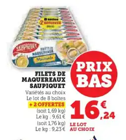 Hyper U Filets de maquereaux saupiquet offre
