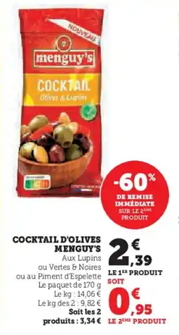Hyper U Cocktail d'olives menguy's offre