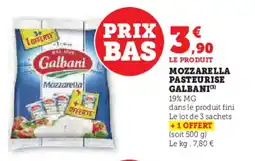 Hyper U Mozzarella pasteurise galbani offre