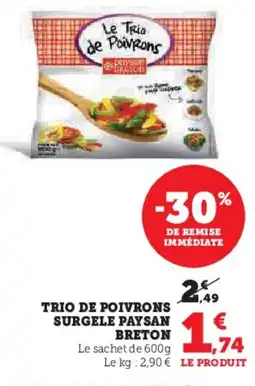 Hyper U Trio de poivrons surgele paysan breton offre