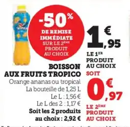 Hyper U Boisson aux fruits tropico offre