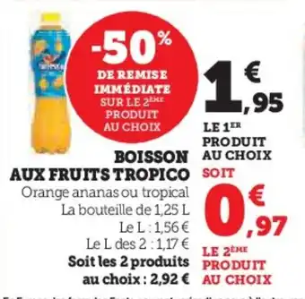 Hyper U Boisson aux fruits tropico offre