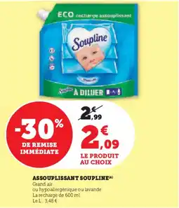 Hyper U Assouplissant soupline offre