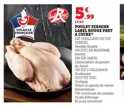 U Express Poulet fermier label rouge pret a cuire offre