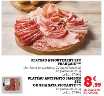 Hyper U Plateau assortiment sec français offre
