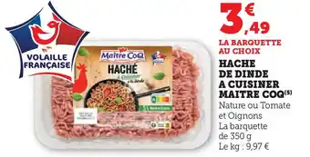 Hyper U MAITRE COQ Hache de dinde a cuisiner offre