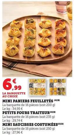 Hyper U Mini paniers feuilletés offre