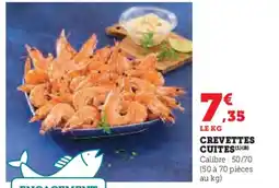 Hyper U Crevettes cuites offre