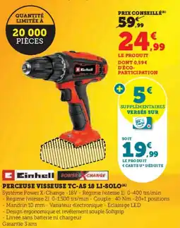 Hyper U Perceuse visseuse tc-as 18 li solo offre