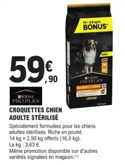 E.Leclerc Brico Croquettes chien adulte stérilisé offre