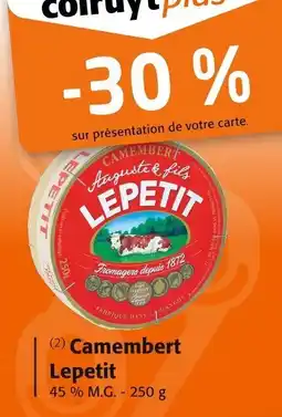 Colruyt Camembert lepetit offre