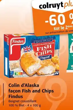 Colruyt Colin d'alaska façon fish and chips findus offre