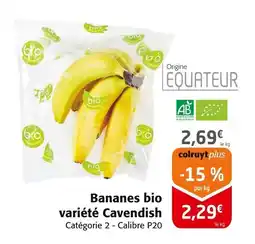 Colruyt Bananes bio variété cavendish offre