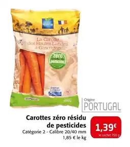 Colruyt Carottes zéro résidu de pesticides offre