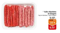 Colruyt Colis chipolatas et merguez offre