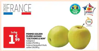 Auchan Pommes Golden Filière Auchan Cultivons Le Bon offre