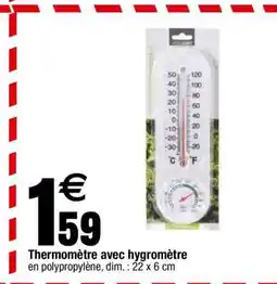Carrefour Thermomètre avec hygromètre offre