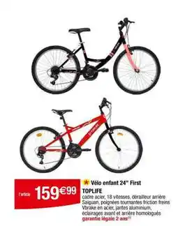 Carrefour Vélo enfant 24” First offre