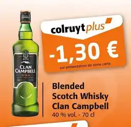 Colruyt Blended scotch whisky clan campbell offre