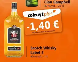 Colruyt Scotch whisky label 5 offre